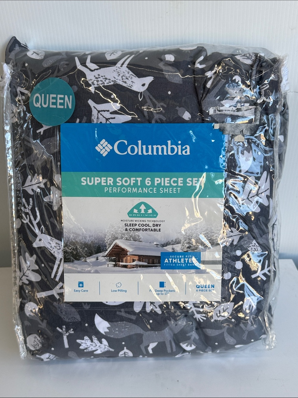 NEW Columbia SUPER SOFT 6 PIECE SET
PERFORMANCE SHEET QUEEN WOODLAND ANIMAL BLAC